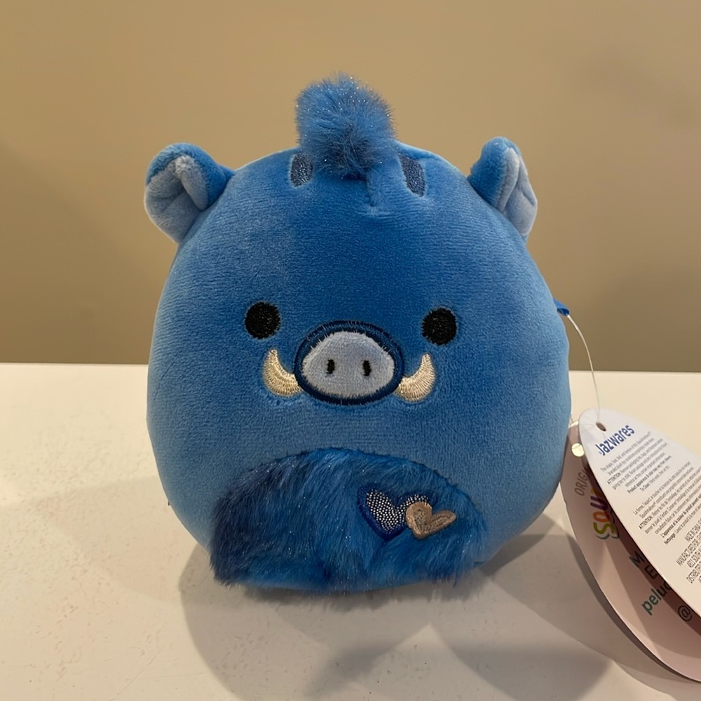 NWT 5” Berjon the Blue Warthog Valentine Squishmallow